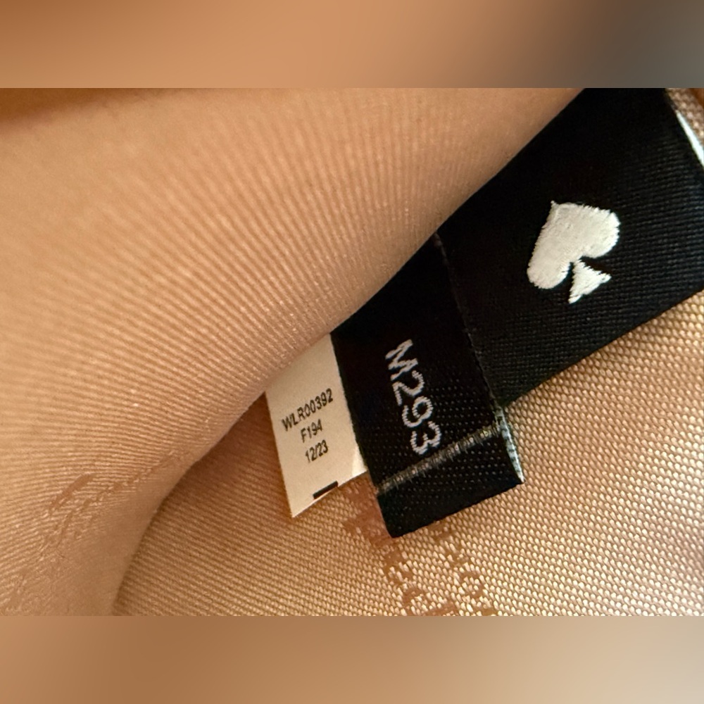 EEUC Kate Spade Leila Large Continental Zip Wallet in Brown Tan Pebbled Leather - Picture 7 of 7